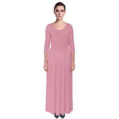 Pink Daisy	 - 	quarter Sleeve Maxi Dress