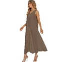 Otter Brown	 - 	V-Neck Sleeveless Loose Fit Overalls View2