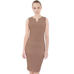 Cafe Au Lait Brown	 - 	midi Bodycon Dress
