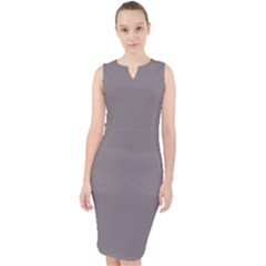 Metallic Rocket Grey	 - 	midi Bodycon Dress