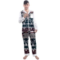 Sigaamoda Men s Long Sleeve Satin Pajamas Set