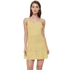 Egg Nog Yellow	 - 	short Frill Dress