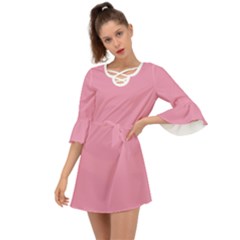 Amaranth Pink	 - 	criss Cross Mini Dress