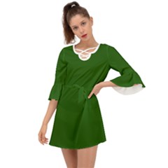 Lincoln Green	 - 	criss Cross Mini Dress by ColorfulDresses