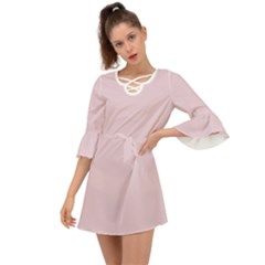 Primrose Pink	 - 	criss Cross Mini Dress by ColorfulDresses