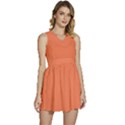 Basket Ball Orange	 - 	Sleeveless High Waist Mini Dress View1