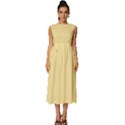 Egg Nog Yellow	 - 	Sleeveless Round Neck Midi Dress View1