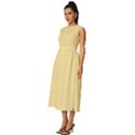 Egg Nog Yellow	 - 	Sleeveless Round Neck Midi Dress View2