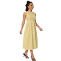 Egg Nog Yellow	 - 	Sleeveless Round Neck Midi Dress View3