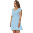 Robin Egg Blue	 - 	Short Sleeve Tiered Mini Dress View2