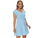 Robin Egg Blue	 - 	Short Sleeve Tiered Mini Dress View3