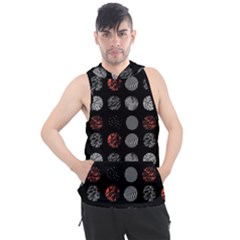 Black And Multicolored Polka Dot Artwork Digital Art Men s Sleeveless Hoodie