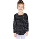 Black Background With Text Overlay Mathematics Trigonometry Kids  Long Sleeve Tee View1