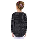 Black Background With Text Overlay Mathematics Trigonometry Kids  Long Sleeve Tee View2
