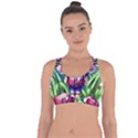 Liberty Cap Mushroom Art Cross String Back Sports Bra View1