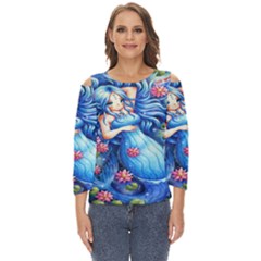 Mermay Cut Out Wide Sleeve Top