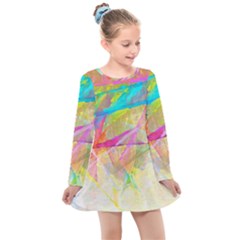 Abstract-14 Kids  Long Sleeve Dress