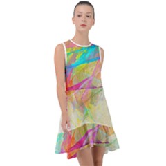 Abstract-14 Frill Swing Dress