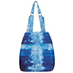 Water Blue Wallpaper Center Zip Backpack by artworkshop