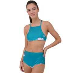 Clouds Hd Wallpaper High Waist Tankini Set