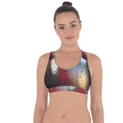 Rain On Window Cross String Back Sports Bra