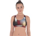 Rain on window Cross String Back Sports Bra View1