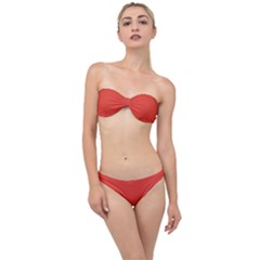 Cinnabar Orange	 - 	classic Bandeau Bikini Set