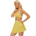 Naples Yellow	 - 	Vintage Style Bikini Top and Skirt Set View2