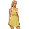 Naples Yellow	 - 	Vintage Style Bikini Top and Skirt Set View3