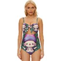 Toadstool Mushrooms Knot Front One-Piece Swimsuit View1