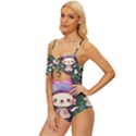 Toadstool Mushrooms Knot Front One-Piece Swimsuit View2