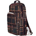Books Bookshelf Bookcase Library Double Compartment Backpack View1