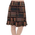 Books Bookshelf Bookcase Library Fishtail Chiffon Skirt View1