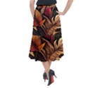 Ai Generated Leaves Tropical Palm Midi Mermaid Skirt View2