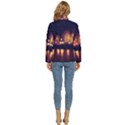 Night Houses River Bokeh Leaves Landscape Nature Women s Puffer Bubble Jacket Coat View4