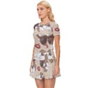 Beagle Satin Short Sleeve Pajamas Set Women s Sports Wear Set View2