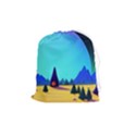 Ai Generated Trees Stars Planets Dreamlike Sun Drawstring Pouch (Medium) View1