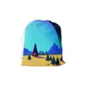 Ai Generated Trees Stars Planets Dreamlike Sun Drawstring Pouch (Medium) View2