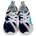 Feathers Pattern Design Blue Jay Texture Colors Kids  Lightweight Sports Shoes View1