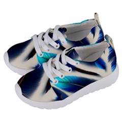 Feathers Pattern Design Blue Jay Texture Colors Kids  Lightweight Sports Shoes