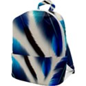 Feathers Pattern Design Blue Jay Texture Colors Zip Up Backpack View1