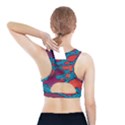 Vintage Ornate Mushroom Leafage Wallpaper Sports Bra With Pocket View2