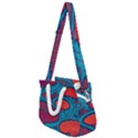 Vintage Ornate Mushroom Leafage Wallpaper Rope Handles Shoulder Strap Bag View1