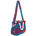 Vintage Ornate Mushroom Leafage Wallpaper Rope Handles Shoulder Strap Bag View2