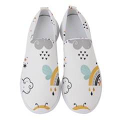 Art Pattern Design Wallpaper Background Print Women s Slip On Sneakers