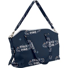 Space Dino Art Pattern Design Wallpaper Background Canvas Crossbody Bag