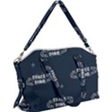 Space Dino Art Pattern Design Wallpaper Background Canvas Crossbody Bag View1
