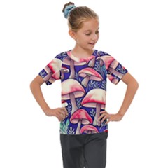 Enchanting Mushroom Enchantress Kids  Mesh Piece Tee