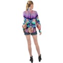 Psychedelic Mushroom For Sorcery And Theurgy High Neck Long Sleeve Chiffon Top View2