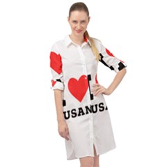I Love Susan Long Sleeve Mini Shirt Dress by ilovewhateva